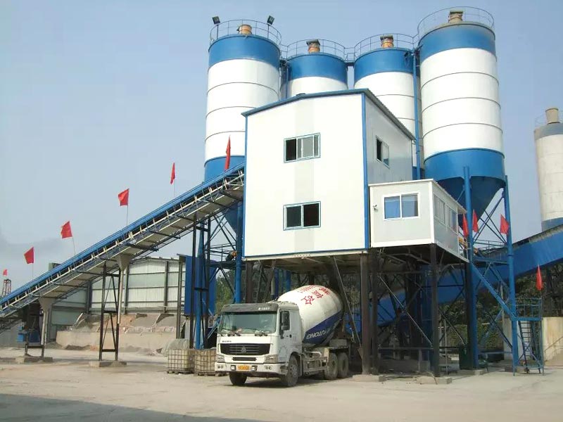 HZS180 series belt conveyor type concrete batching plant
