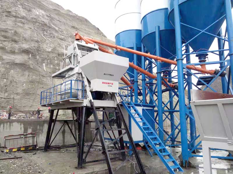 HZS75 series hopper lift type concrtete batching plant