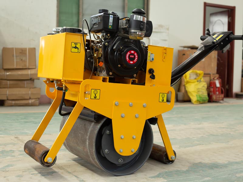 Road roller machine single wheel diesel