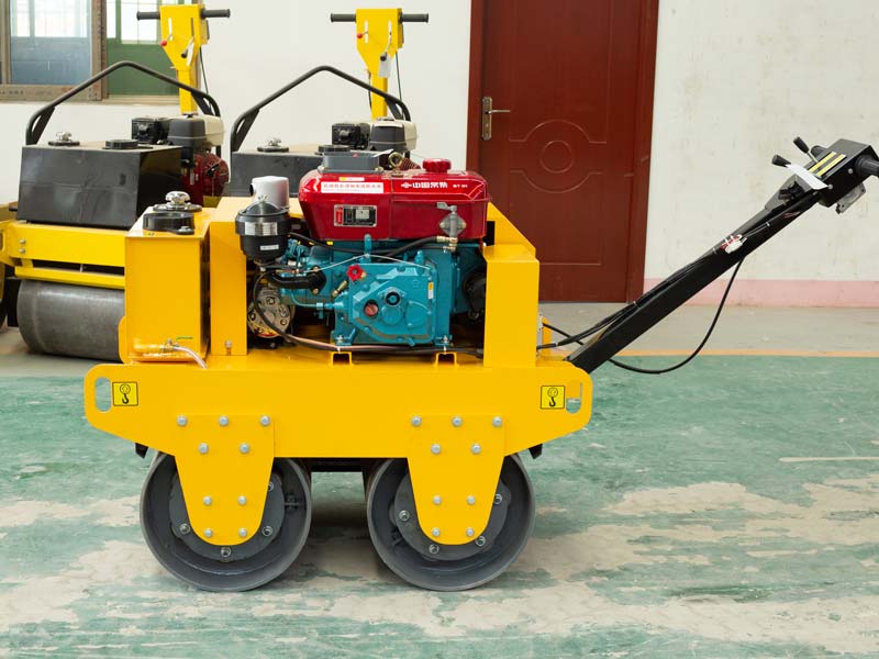 Road roller machine double wheel diesel