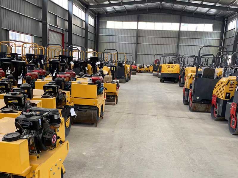 Road roller machine double wheel gasoline