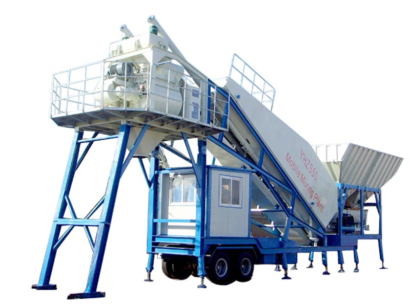 YHZS50 series mobile concrete batching plant