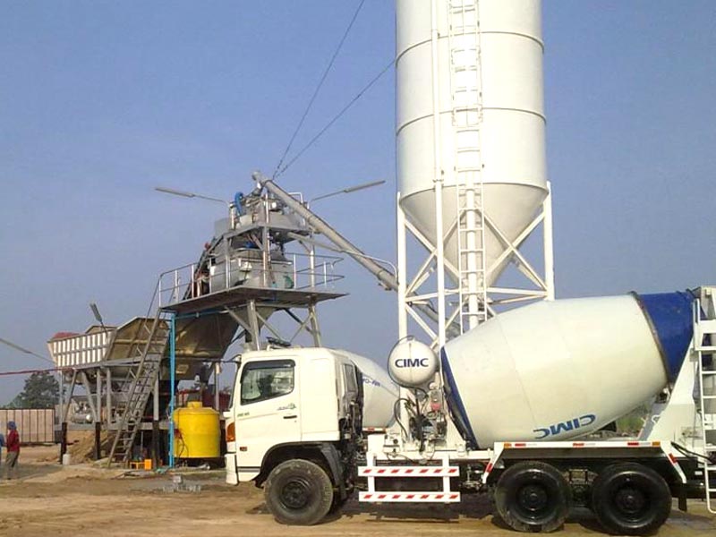 YHZS75 series mobile concrete batching plant